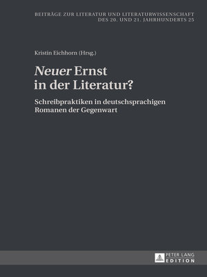 cover image of «Neuer» Ernst in der Literatur?